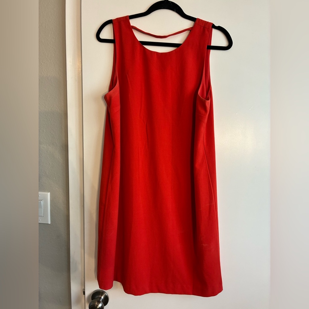 Forever 21 Red Sleeveless Shift Dress Size Large Open Back